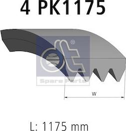 DT Spare Parts 4.71065 - Поликлиновой ремень autodnr.net