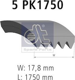 DT Spare Parts 4.81420 - Поликлиновой ремінь autocars.com.ua
