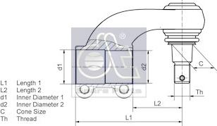 DT Spare Parts 5.22020 - Наконечник рулевой тяги, шарнир autodnr.net