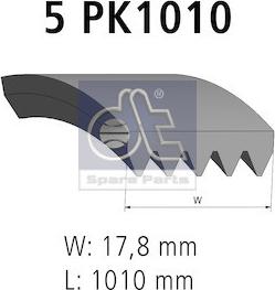DT Spare Parts 6.31500 - Поликлиновой ремень avtokuzovplus.com.ua