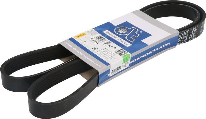 DT Spare Parts 6.31516 - Поликлиновой ремінь autocars.com.ua