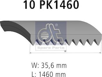 DT Spare Parts 6.31526 - Поликлиновой ремень autodnr.net