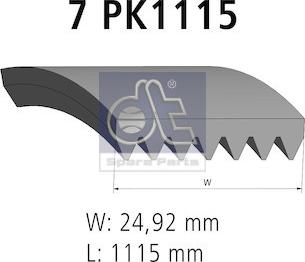 DT Spare Parts 6.31549 - Поликлиновой ремінь autocars.com.ua