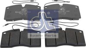 DT Spare Parts 6.95116 - Гальмівні колодки, дискові гальма autocars.com.ua
