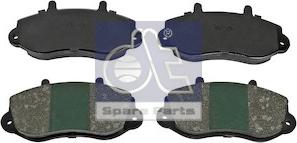 DT Spare Parts 6.95119 - Гальмівні колодки, дискові гальма autocars.com.ua