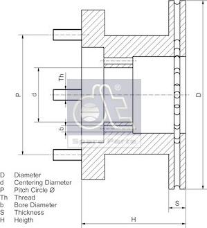 DT Spare Parts 7.36016 - Гальмівний диск autocars.com.ua