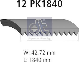 DT Spare Parts 7.54813 - Поликлиновой ремень avtokuzovplus.com.ua