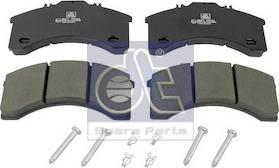 DT Spare Parts 7.92601 - Гальмівні колодки, дискові гальма autocars.com.ua