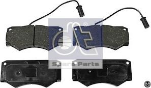 DT Spare Parts 7.92608 - Гальмівні колодки, дискові гальма autocars.com.ua