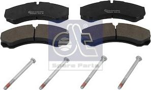 DT Spare Parts 7.92615 - Гальмівні колодки, дискові гальма autocars.com.ua