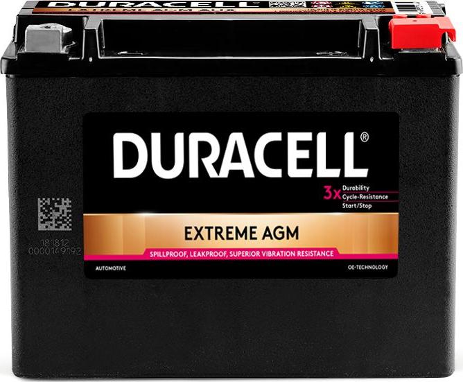 DURACELL 025518010801 - Стартерна акумуляторна батарея, АКБ autocars.com.ua
