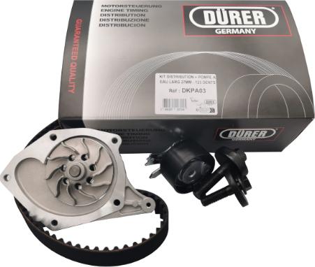 DÜRER DKPA03 - Водяний насос + комплект зубчатого ременя autocars.com.ua