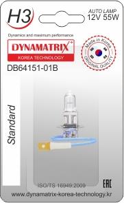 Dynamatrix DB64151-01B - Лампа розжарювання, основна фара autocars.com.ua