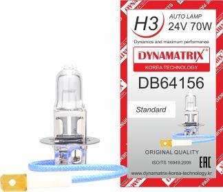 Dynamatrix DB64156 - Лампа накаливания, основная фара avtokuzovplus.com.ua