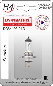 Dynamatrix DB64193-01B - Лампа розжарювання, основна фара autocars.com.ua