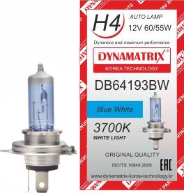 Dynamatrix DB64193BW - Лампа накаливания, основная фара avtokuzovplus.com.ua