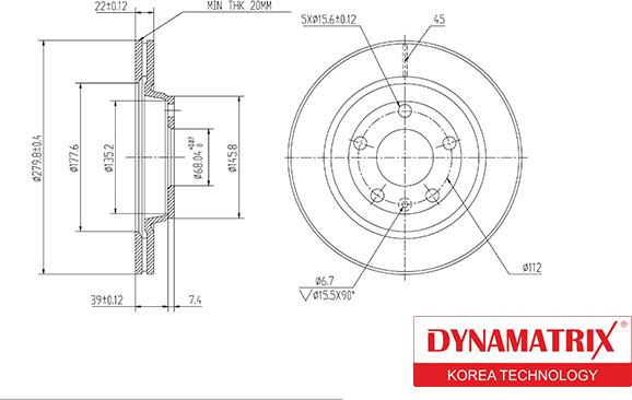 Dynamatrix DBD1003 - Гальмівний диск autocars.com.ua