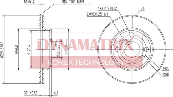 Dynamatrix DBD1084 - Гальмівний диск autocars.com.ua