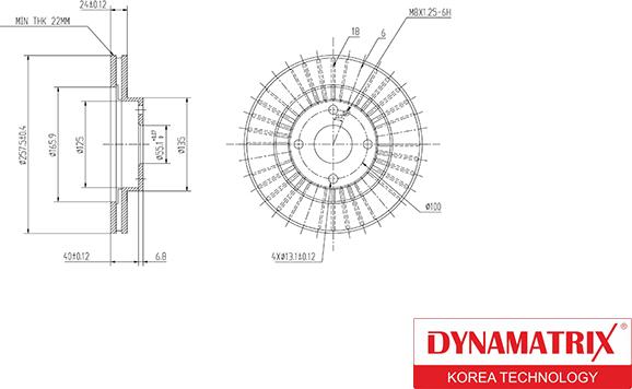 Dynamatrix DBD1105 - Гальмівний диск autocars.com.ua
