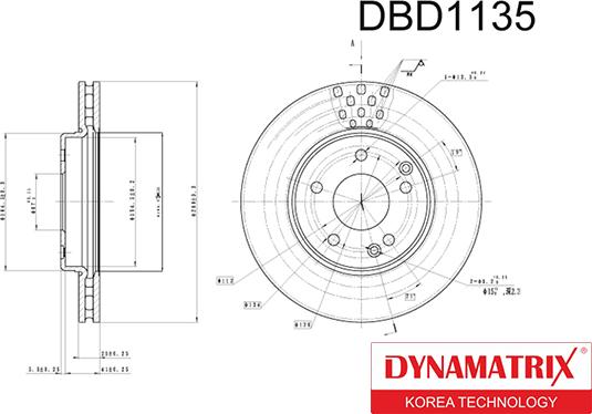 Dynamatrix DBD1135 - Гальмівний диск autocars.com.ua