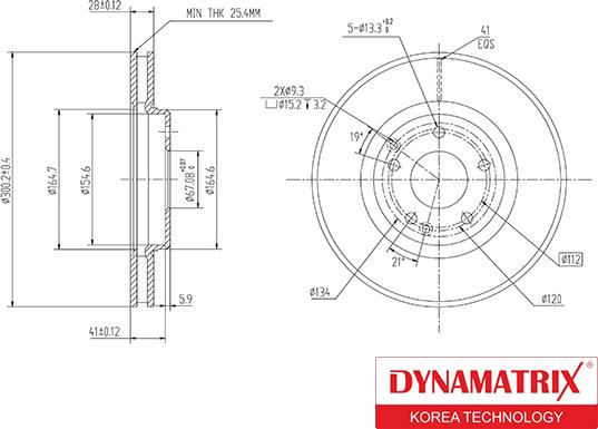 Dynamatrix DBD1136 - Гальмівний диск autocars.com.ua