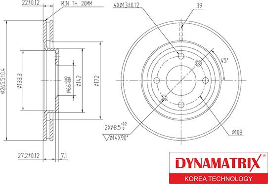 Dynamatrix DBD1140 - Тормозной диск autodnr.net