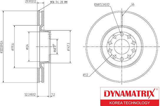 Dynamatrix DBD1150 - Гальмівний диск autocars.com.ua