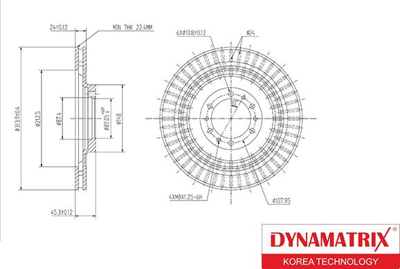 Dynamatrix DBD1212 - Гальмівний диск autocars.com.ua