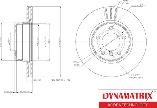 Dynamatrix DBD1241 - Гальмівний диск autocars.com.ua