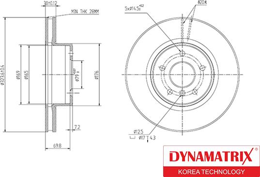 Dynamatrix DBD1242 - Тормозной диск autodnr.net