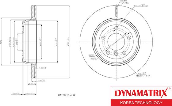 Dynamatrix DBD1260 - Тормозной диск avtokuzovplus.com.ua