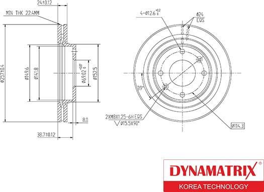 Dynamatrix DBD1270 - Гальмівний диск autocars.com.ua