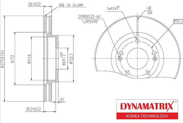Dynamatrix DBD1300 - Гальмівний диск autocars.com.ua
