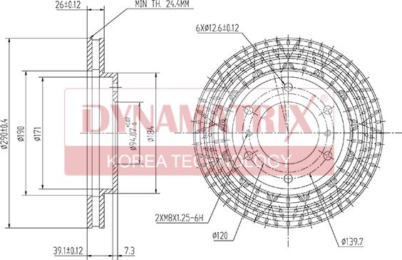 Dynamatrix DBD1384 - Тормозной диск avtokuzovplus.com.ua