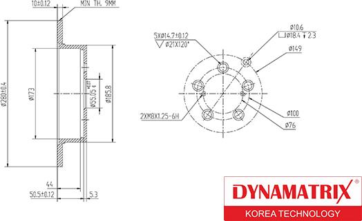 Dynamatrix DBD1406 - Гальмівний диск autocars.com.ua