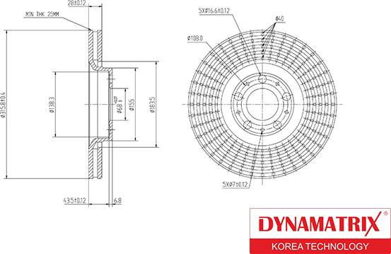 Dynamatrix DBD1426 - Гальмівний диск autocars.com.ua