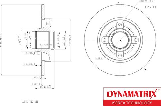 Dynamatrix DBD1523 - Гальмівний диск autocars.com.ua