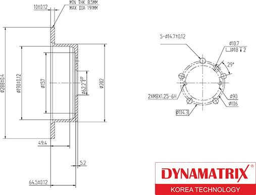 Dynamatrix DBD1545 - Тормозной диск autodnr.net