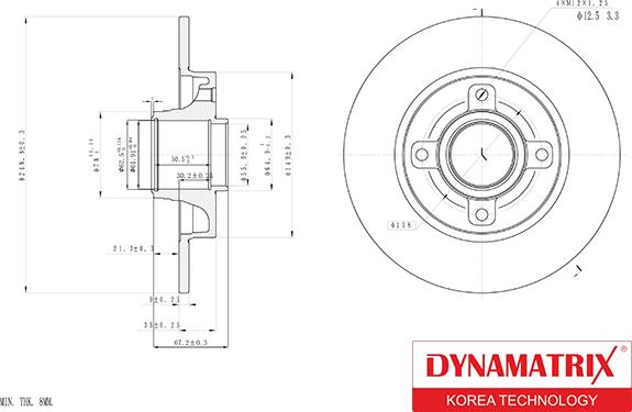 Dynamatrix DBD1560 - Гальмівний диск autocars.com.ua