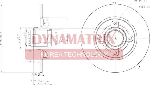 Dynamatrix DBD1561 - Гальмівний диск autocars.com.ua