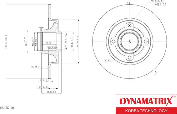 Dynamatrix DBD1564 - Тормозной диск autodnr.net