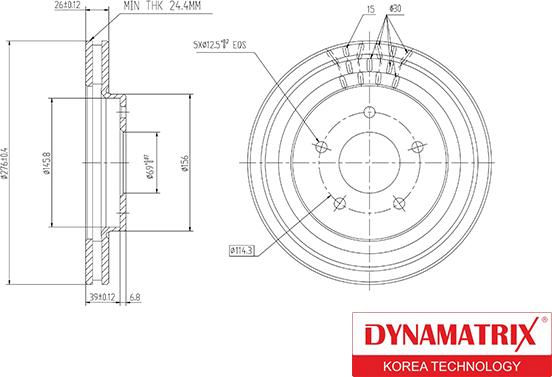 Dynamatrix DBD1599 - Тормозной диск avtokuzovplus.com.ua