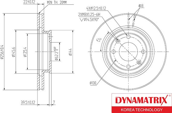 Dynamatrix DBD1603 - Гальмівний диск autocars.com.ua