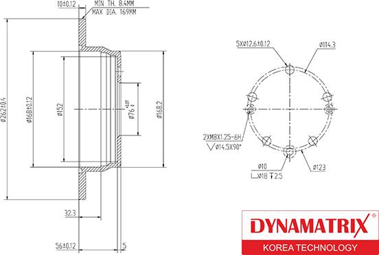 Dynamatrix DBD1618 - Гальмівний диск autocars.com.ua