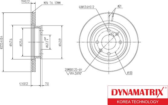 Dynamatrix DBD1636 - Тормозной диск avtokuzovplus.com.ua