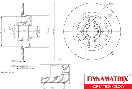 Dynamatrix DBD1641 - Гальмівний диск autocars.com.ua