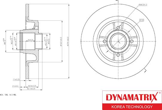 Dynamatrix DBD1656 - Тормозной диск avtokuzovplus.com.ua