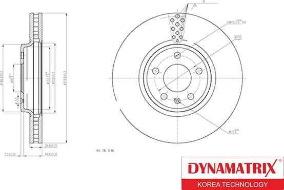 Dynamatrix DBD1664 - Гальмівний диск autocars.com.ua