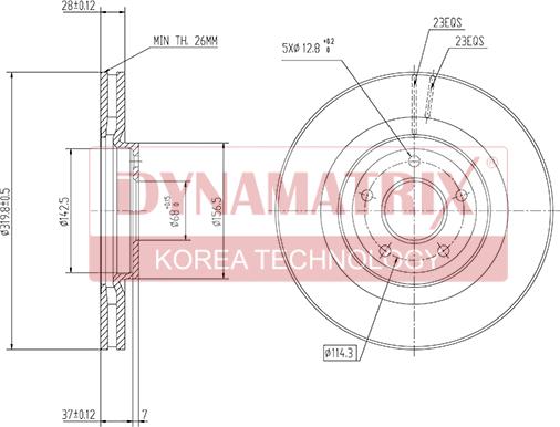 Dynamatrix DBD1724 - Гальмівний диск autocars.com.ua