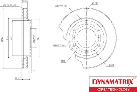 Dynamatrix DBD1818 - Тормозной диск avtokuzovplus.com.ua